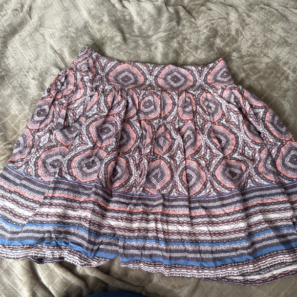 Japna Pink and Blue Patterned Mini Skirt - Picture 1 of 5